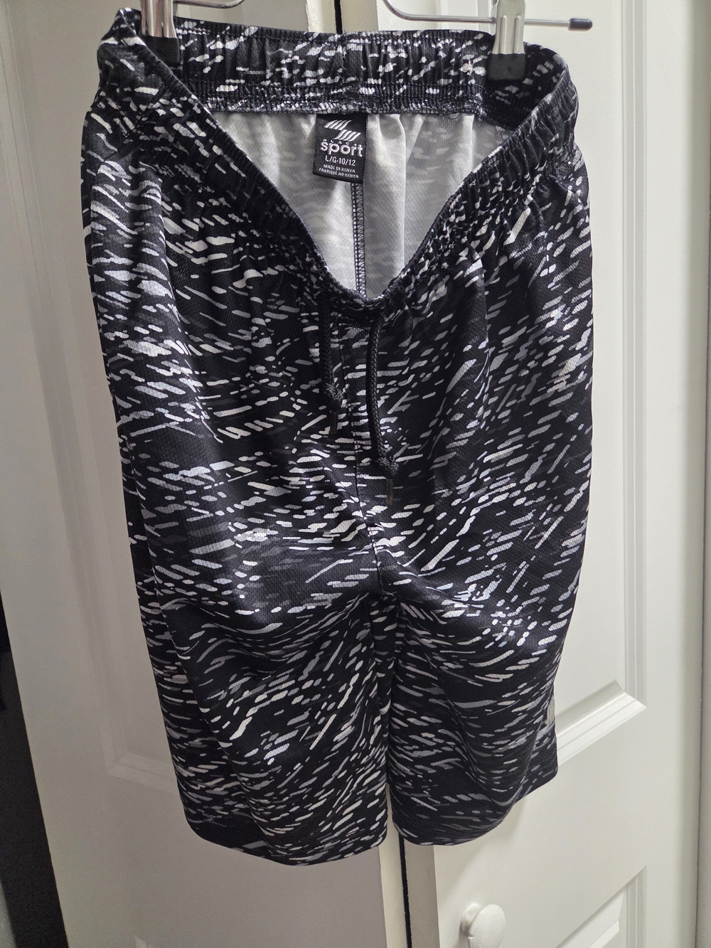 Place Black and White Athletic Shorts - Kids